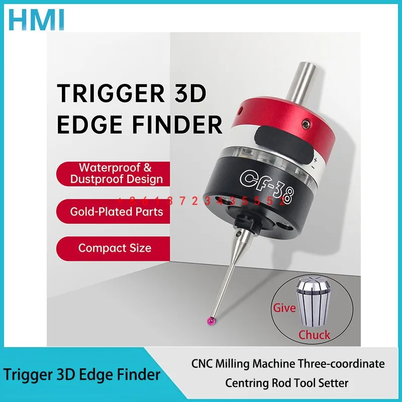 

CF-38 CNC milling machine three-coordinate precision probe centring rod tool setter CNC 3D trigger edge finder machining center