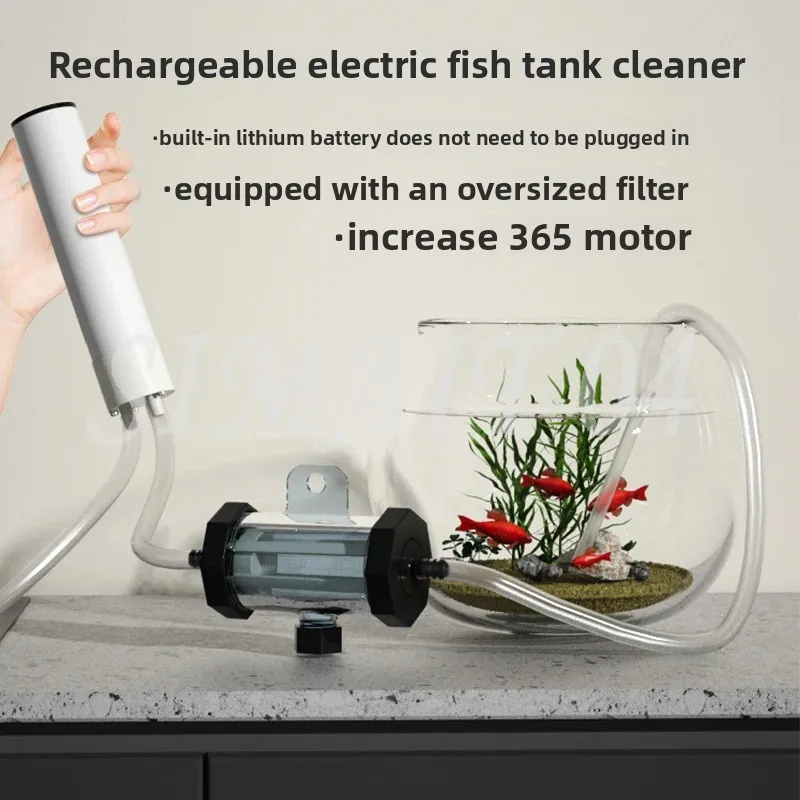 Electric Self-Priming Fish Tank Water Changer Aquarium Gravel Cleaning Pump Tool