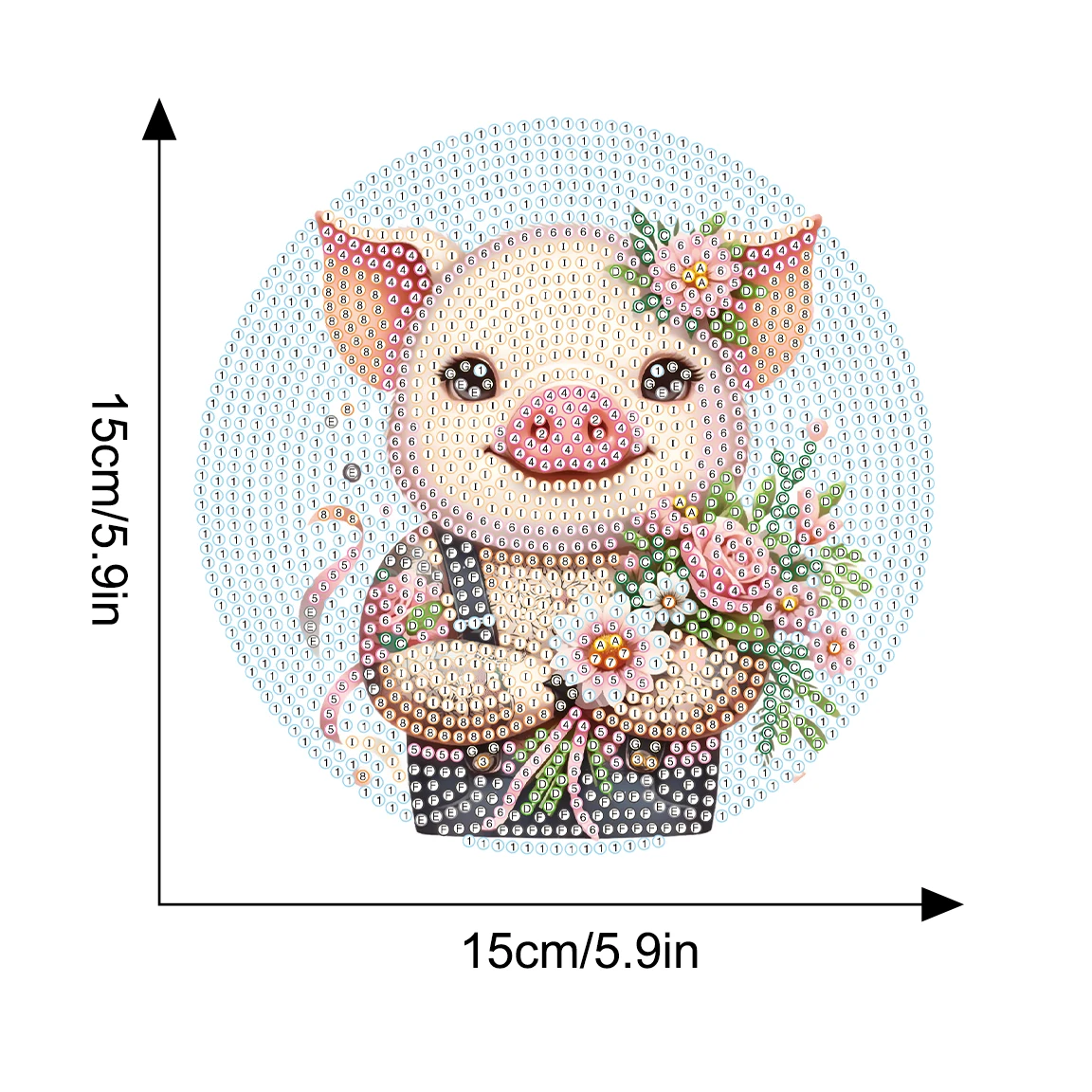 3 قطع الماس الفن اللوحة تحديد الموقع أطقم، DIY الوردي خنزير الماس جولة مكان الحصير الحرفية الجدول الحصير الجدول المطبخ للمنزل ديكور هدية