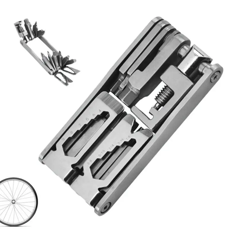 Bike Multitool Bicycle Tool Kit Foldable Stainless Steel MTB Multi-Tool Gold All-in-1bicycle Tools Ergonomic And Lightweight