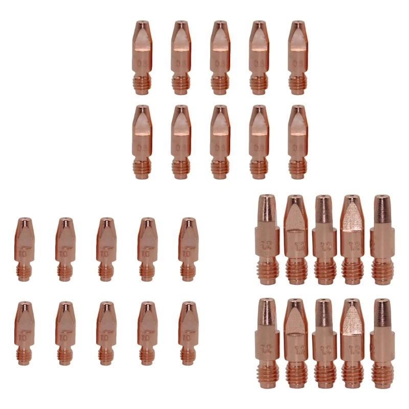 

Q2Q4 10Pcs/set MIG Welding Contact Tip Nozzle 0.8/1.0/1.2mm Welding Tips For Industrial Manufacturing Metal Processing