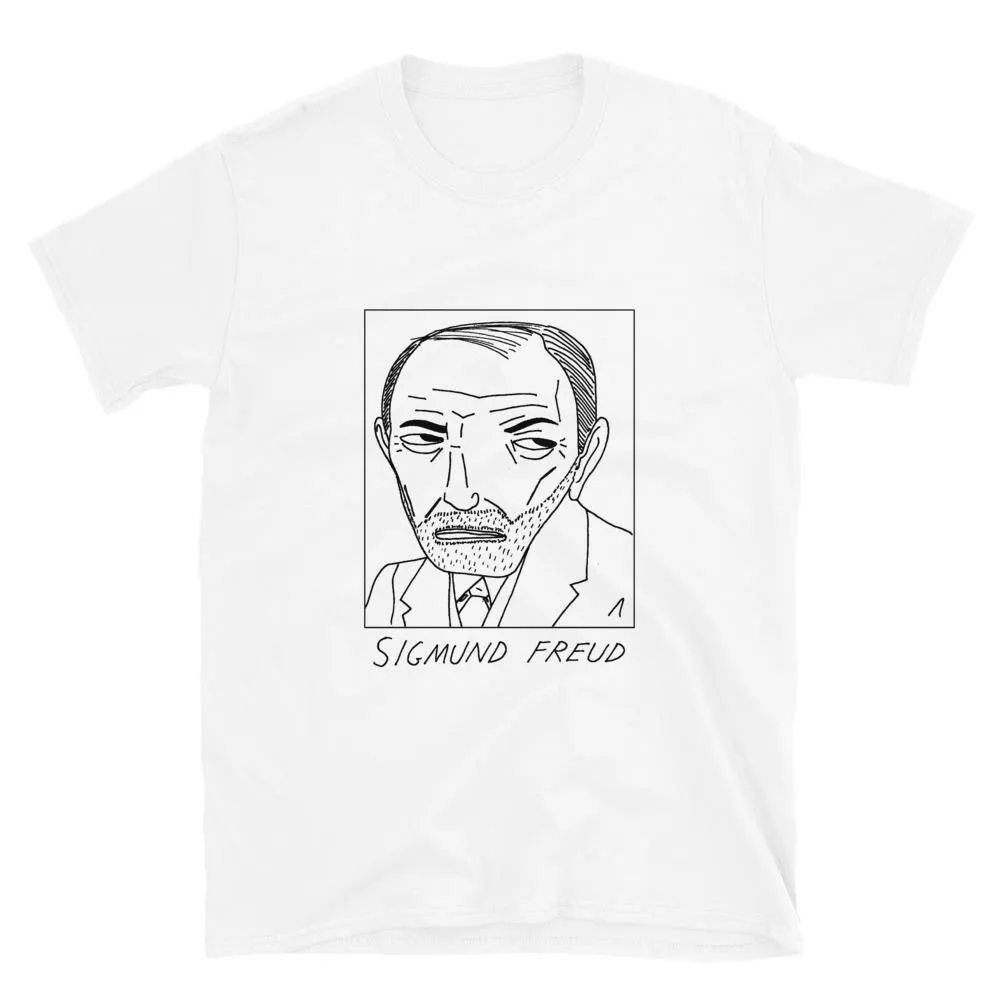 Badly Drawn Authors Sigmund Freud T Shirt FREE Worldwide Delivery