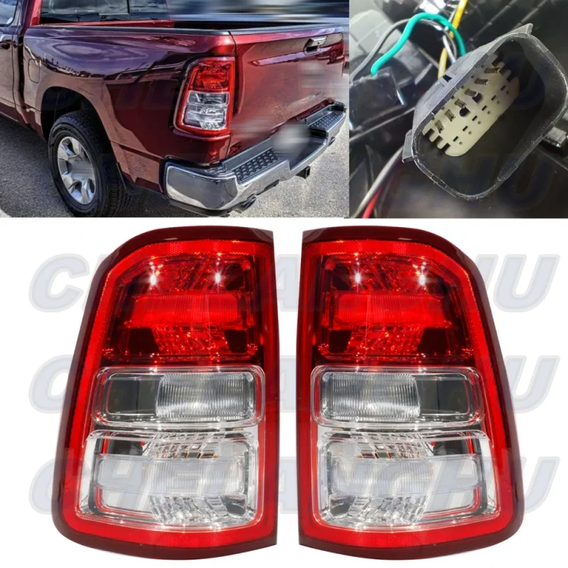 

Pair Tail Light Rear Lamp With Halogen Bulbs 55112989AE/CH280022 55112988AE/CH2801221 For Dodge Ram 1500 2019 2020 2021