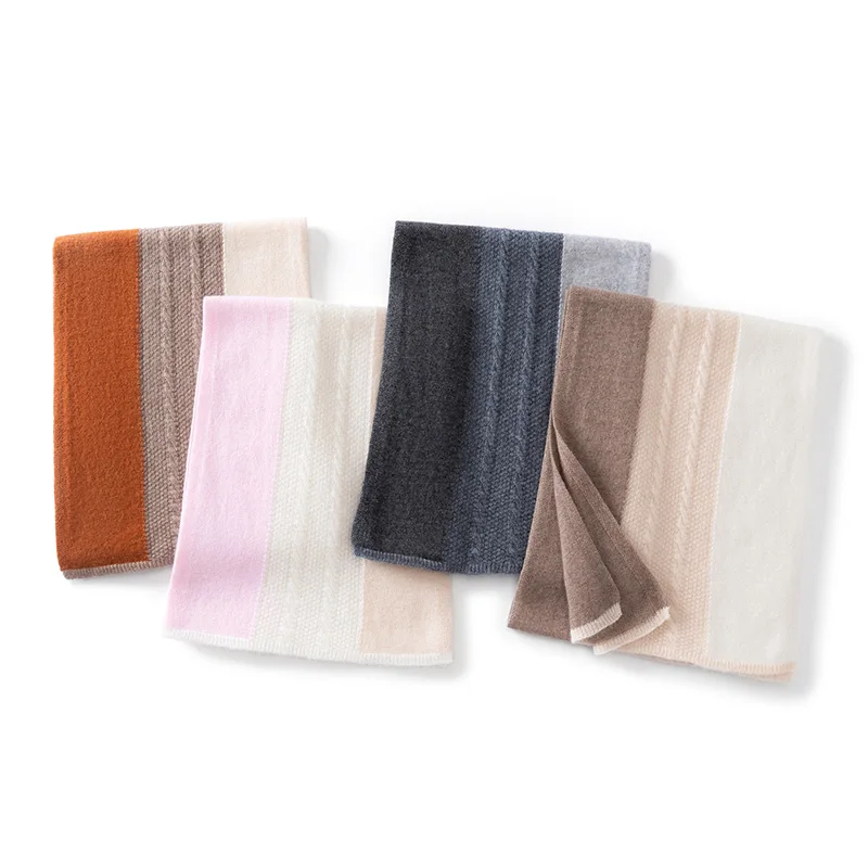 

Luxury 100% Cashmere Scarf Women Autumn Winter Soft Comfy Long Scarf Shawls Cashmere Knitwear High Quality Wraps Scarf Top