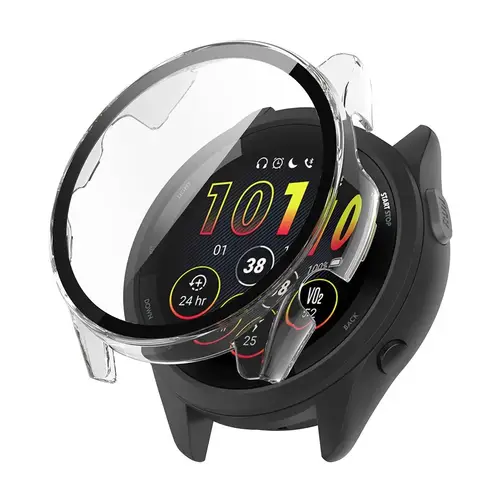 Tempered Glass+Case For Garmin Forerunner 165 PC Hard  Screen Protector All-around Bumper Protective Cover for Garmin 165 Music - Image 9