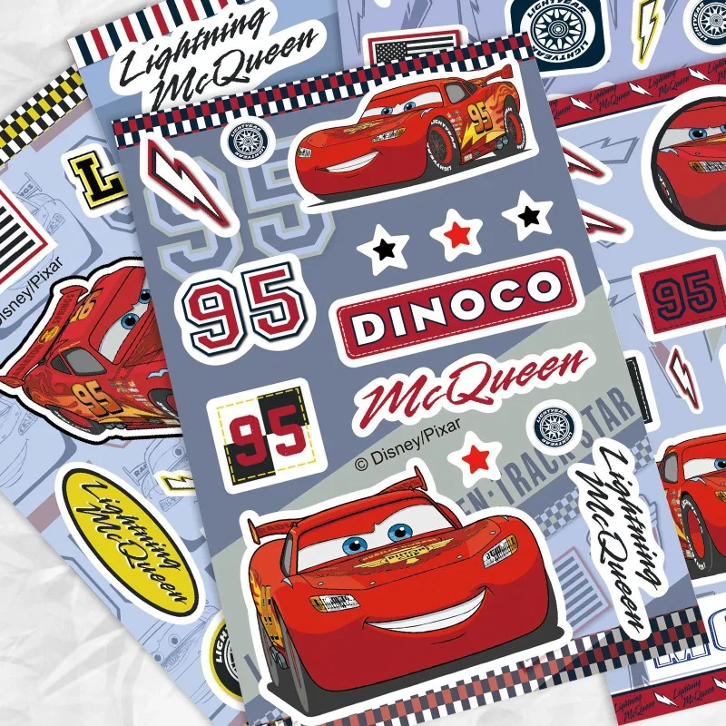 

8Pcs Disney Cars Creative Cartoon Stickers Helmet Decals for Races Car Modification and Mobile Phone Decoration Supplies Gifts