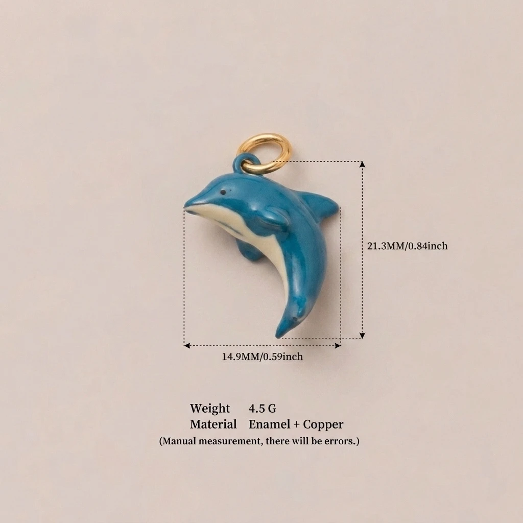 Modische und niedliche neue Tier-Serie: Delfin, Koala, Elefant, Eichhörnchen DIY-Anhänger für Schmuck. – Detail 5