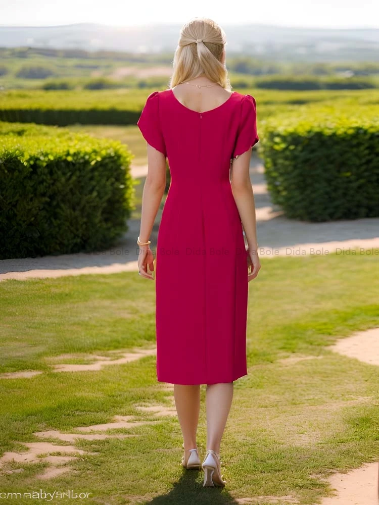 ฝรั่งเศสอารมณ์สง่างามอุตสาหกรรมหนักเย็บปักถักร้อยดอกไม้รอบคอแขนสั้นเอวสูงแยกชุด Midi สําหรับผู้หญิงฤดูร้อน