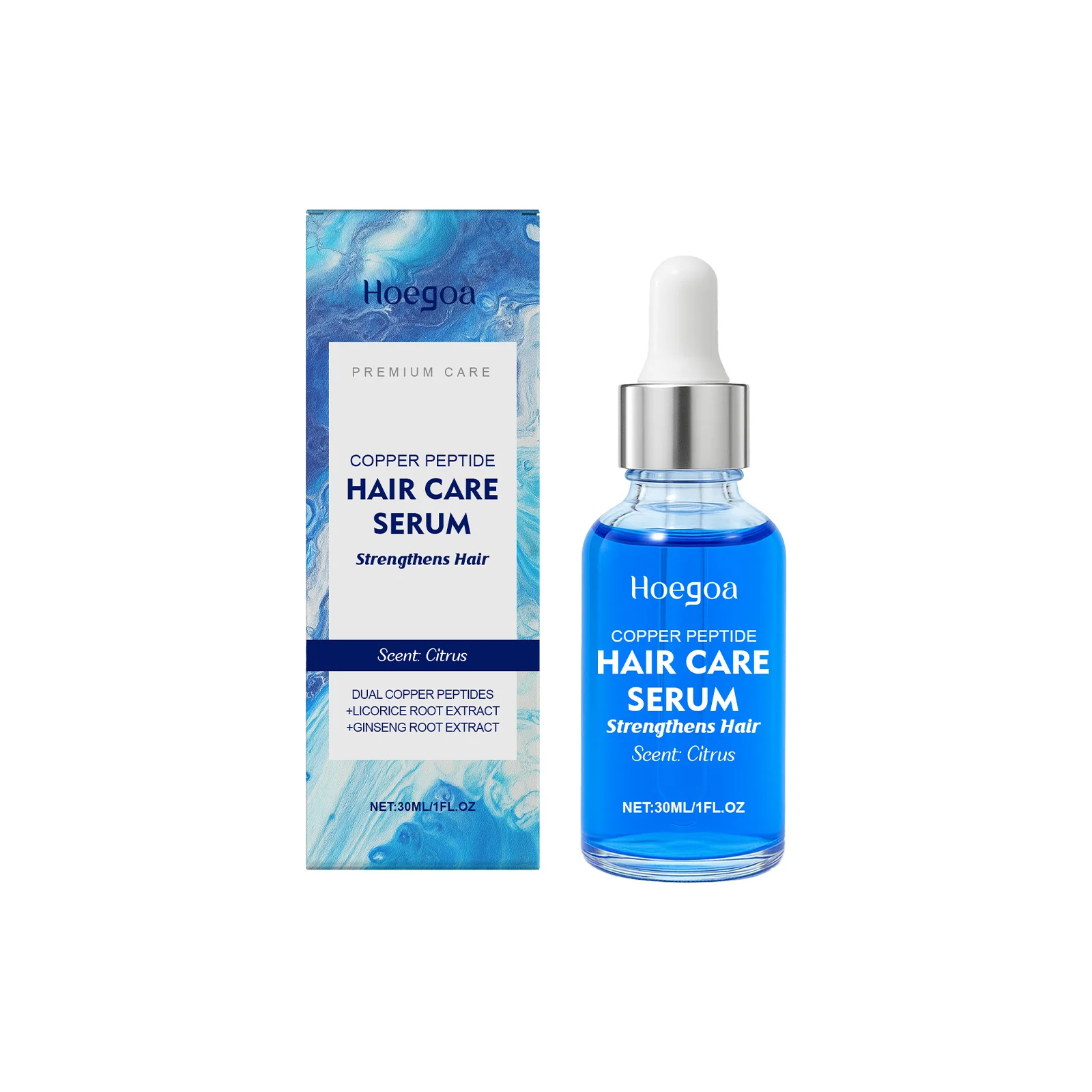 Copper Peptide Hair Growth Serum Promote Regrowth Repair Damage Scalp Massage Thicken Hair Nourish Smooth Anti Loss Hair Essence