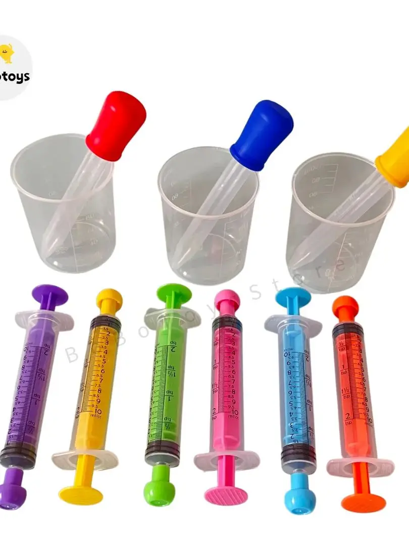 7-color syringe Big Dropper Kindergarten Play House toy accessories children experimental operation angle materials