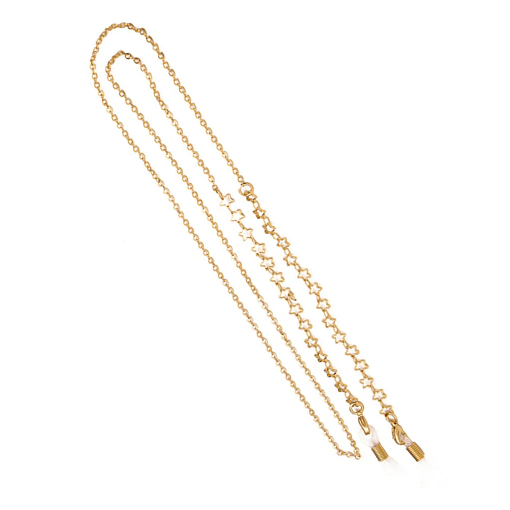 

1Pcs Fashionable Hollow Five-Pointed Star Eyeglass Chain Non-Slip Glasses Cord for Eyewear Protection Travel Outdoor Indoor Use