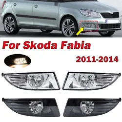 Car Accessories For Skoda Fabia MK2 5J 2011 2012 2013 2014 Front Bumper Fog Light Signal Lamp With Bulb 5J0941699B 5J0941700B