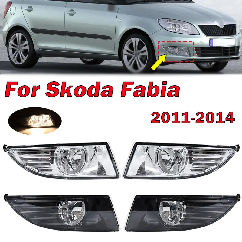 Akcesoria samochodowe do Skoda Fabia MK2 5J 2011 2012 2013 2014 Zderzak przedni Światło przeciwmgielne Lampa sygnalizacyjna z żarówką 5J 0941699 B 5J 0941700 B