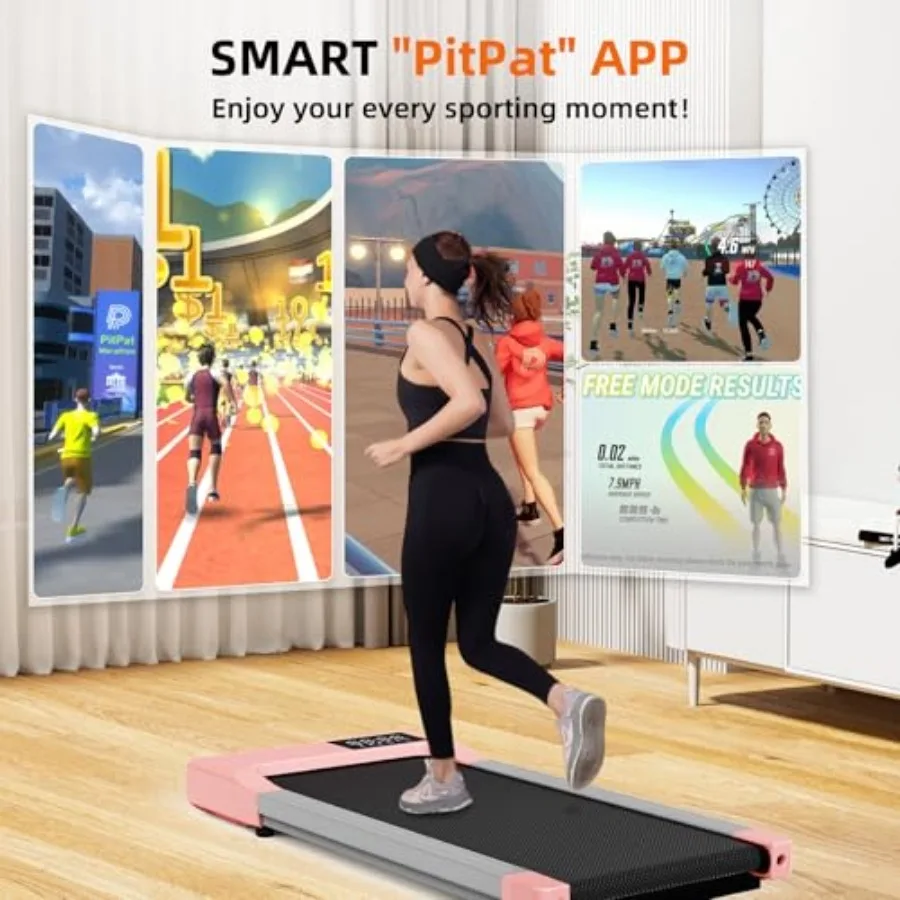 Walking Pad Under Desk Treadmill for Office and Home Use 3 in 1 Portable Walking Machine with Remote Control and LED Display Qu