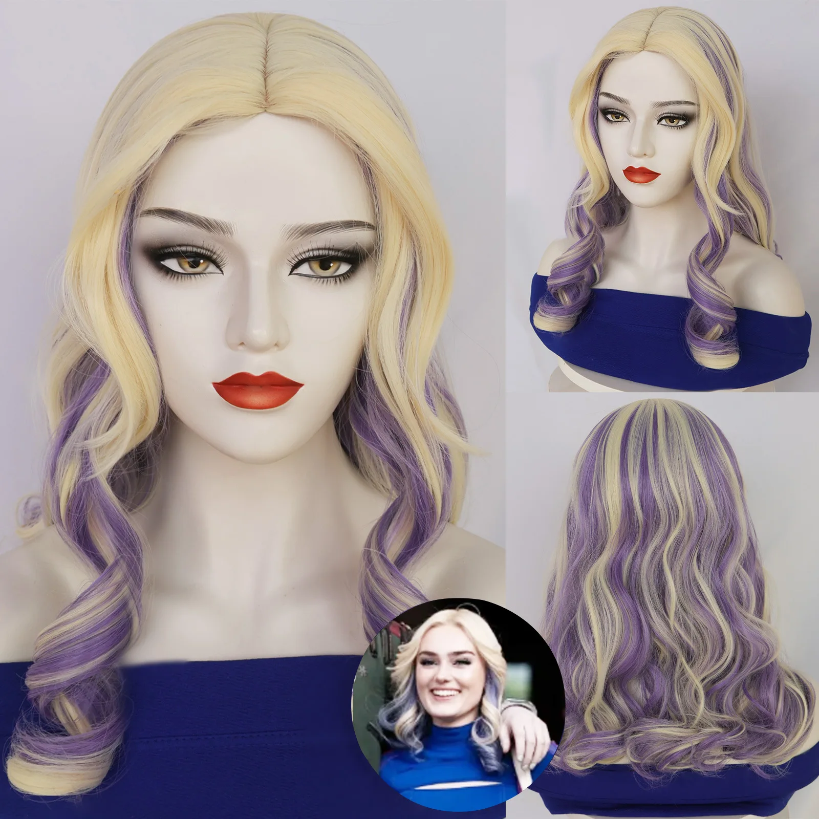 อุปกรณ์เครื่องแต่งกายผู้ใหญ่ผู้หญิงเล่นตามบทบาทซอมบี้ 4 แอดดิสันวิกผม