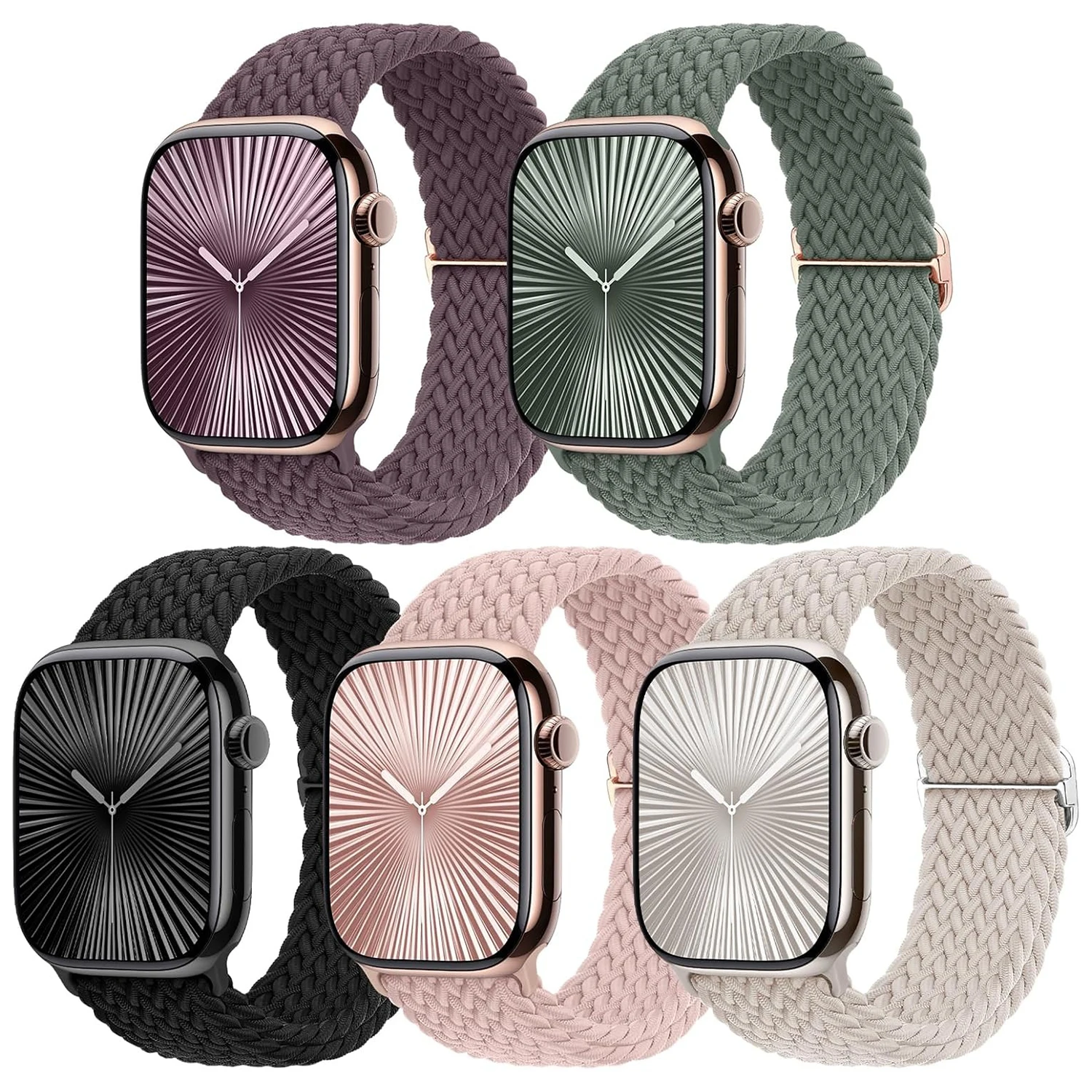 Für Apple Watch Armband 44mm 46mm 44mm 40mm 45mm 49mm 38mm 42mm Geflochtenes Armband iWatch Series 10 8 9 SE 5 6 7 Ultra 2 Riemen