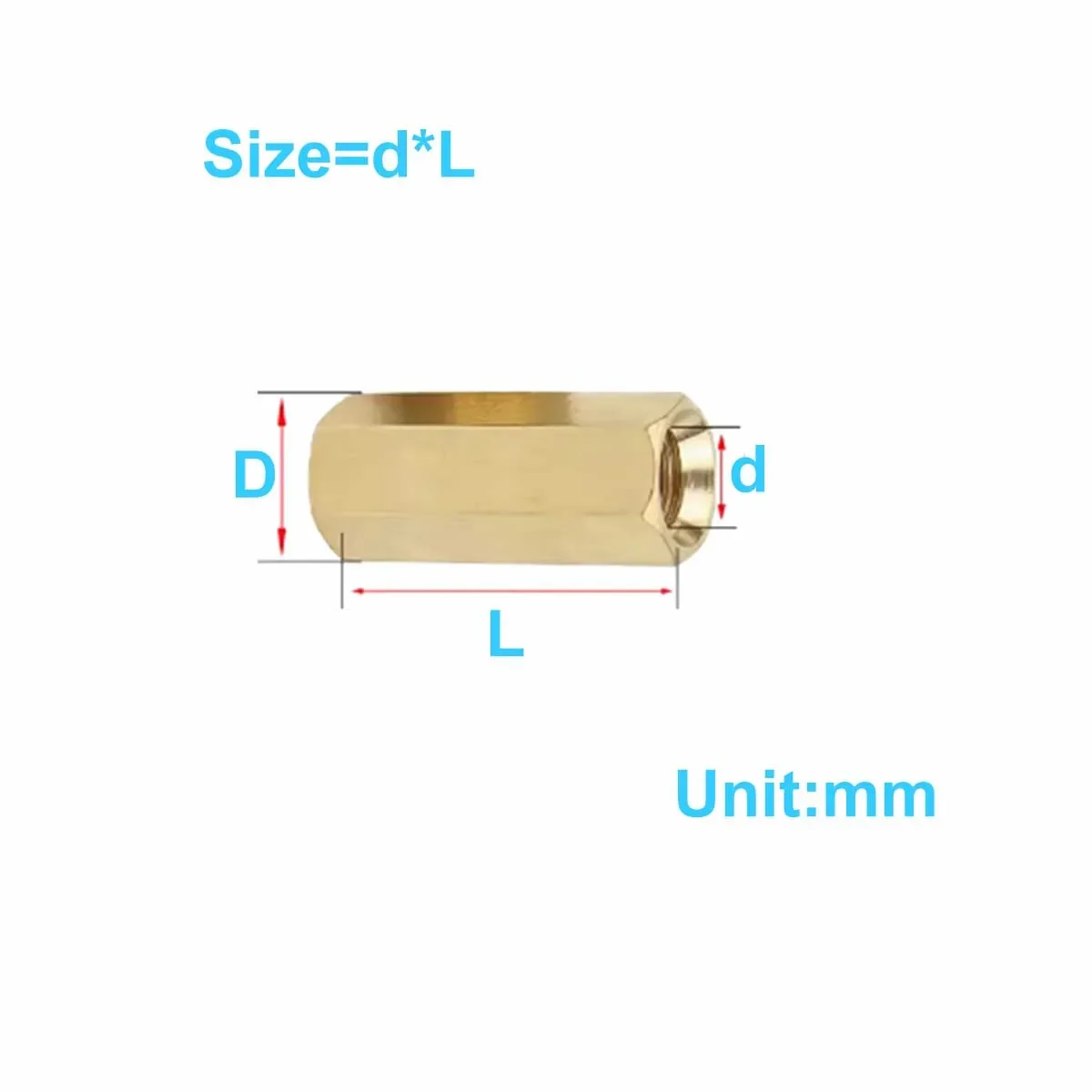 

Double Hexagonal Copper Column/Isolation Column Nut Column Hollow Chassis Motherboard Computer M2M3M4M5M6