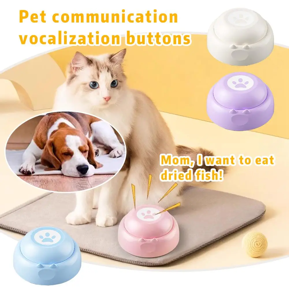 Dog Communication Buttons Voice Recording Button For Pet Training Buzzer 30 Second Record Playback Funny Gift For Talking Pet