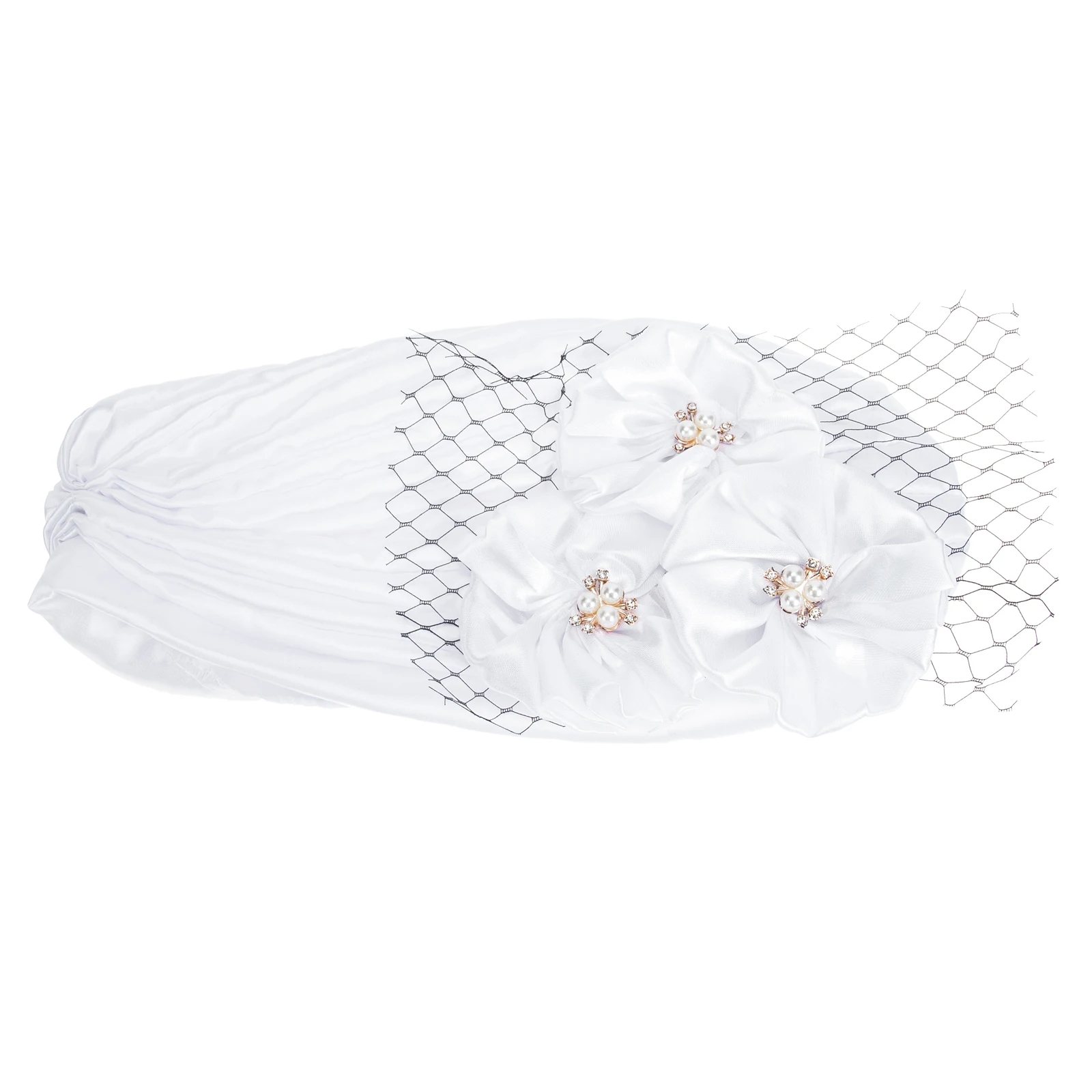 

Ladies Hats Imitation Silk Scarf Turban Large African Headwrap The Flowers Headbands for Women