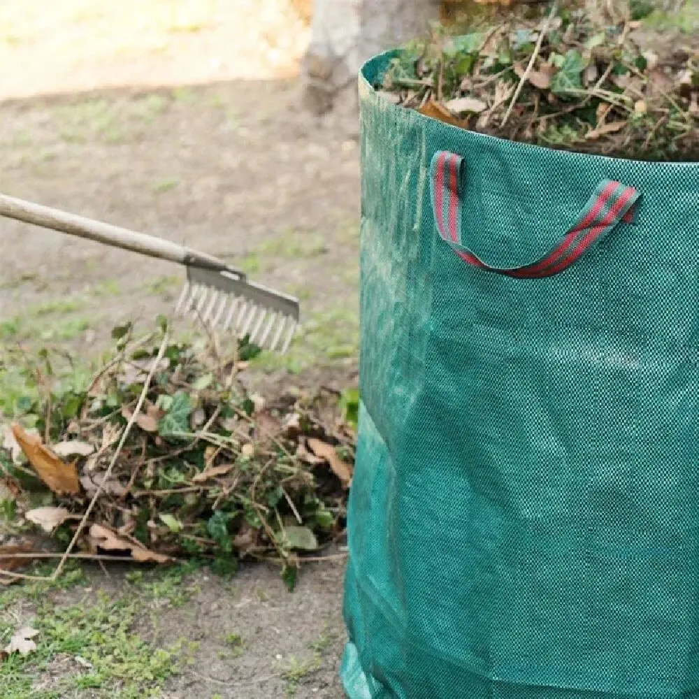 Sacos de lixo de jardim reutilizáveis e resistentes, sacos de ferramentas de jardim, sacos para plantas descardadas e aparas de grama.