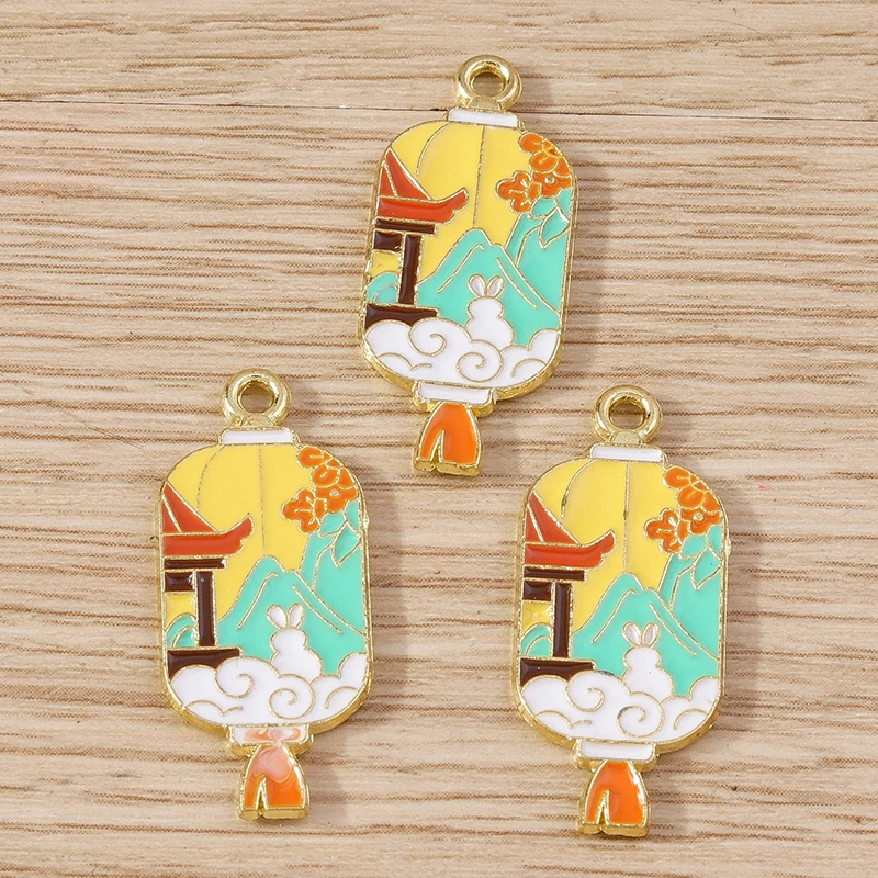 10 Stück Mix Cartoon Tier Kaninchen Charms Emaille Mid-Autumn Festival Charms Anhänger für Schmuckherstellung DIY Ohrringe Halsketten Geschenk – Detail 20