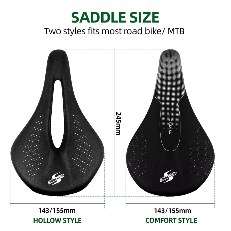 Lightweight Carbon Fibre Saddle 155mm 145mm Cycling Seat Cushion MTB Road Bike Soft Sponge Bicycle Saddle Bicycle accessories