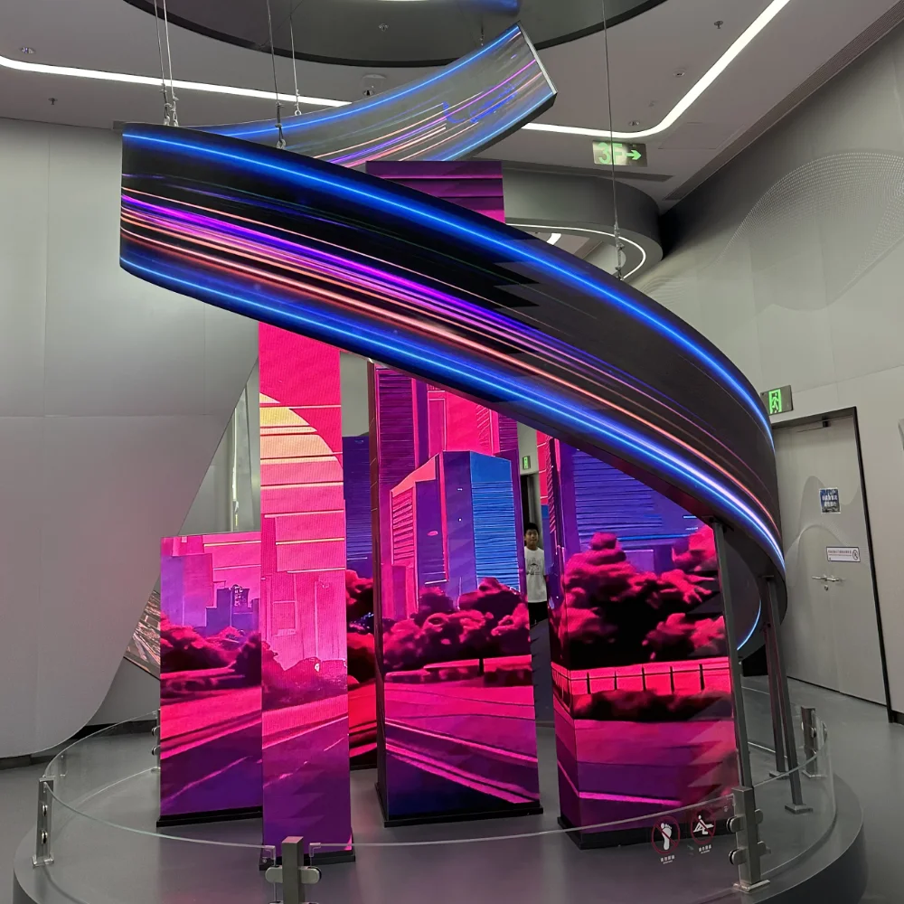 MDS شاشة عرض مرنة إبداعية داخلية كاملة الألوان شاشة إعلانية HD وحدة LED ناعمة Pantalla Led مرنة