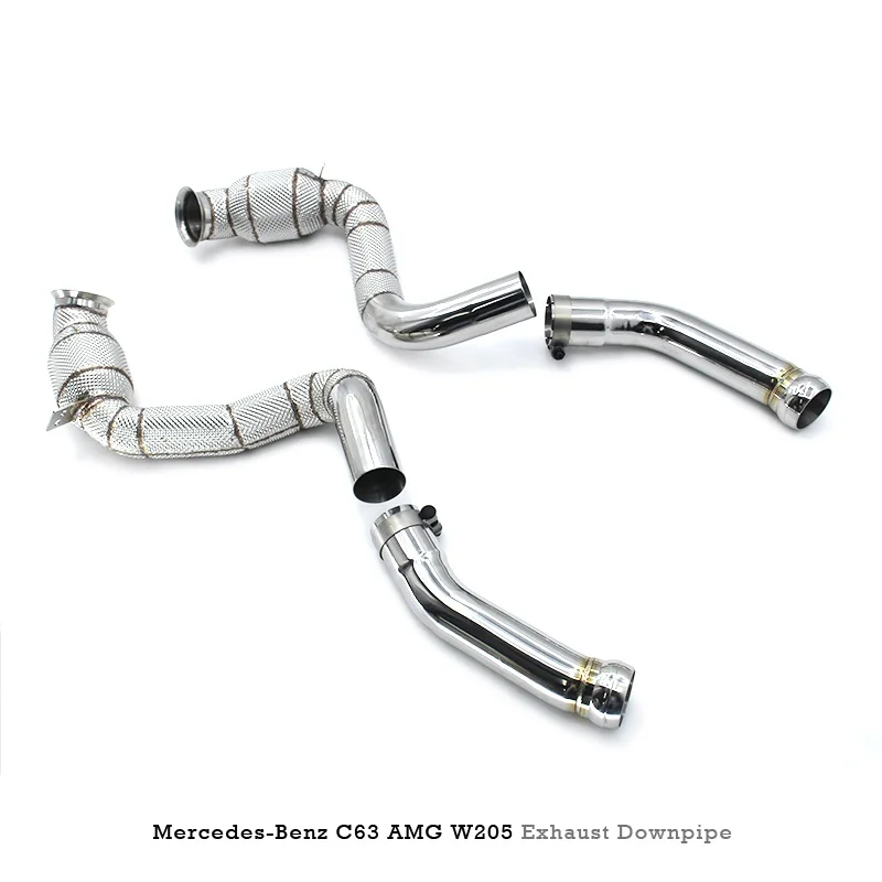 Head Section High flow Pipes Exhaust Pipes branch downpipe Exhaust Pipe with catalystfor Mercedes-Benz C63/C63S AMG W205 4.0T