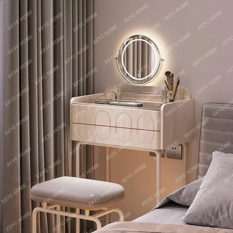 ZC Cream Wind Dresser Bedroom Modern Simple Master Bedroom Makeup Table Ultra Narrow Mini Table