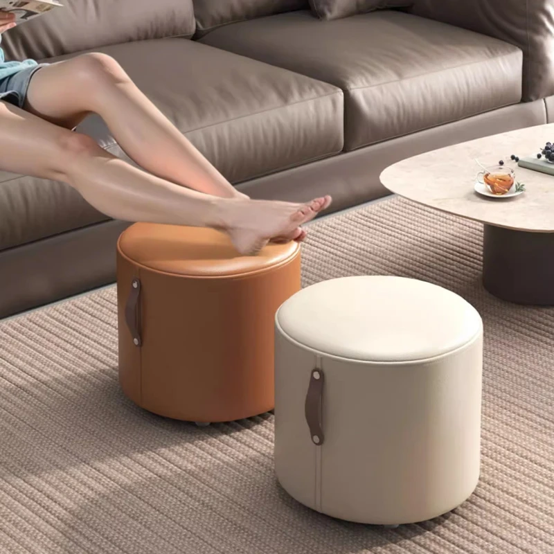 Nordic Girls Dressing Table Makeup Stool Living Room Round Stool Sofa Stool Balcony Coffee Chair