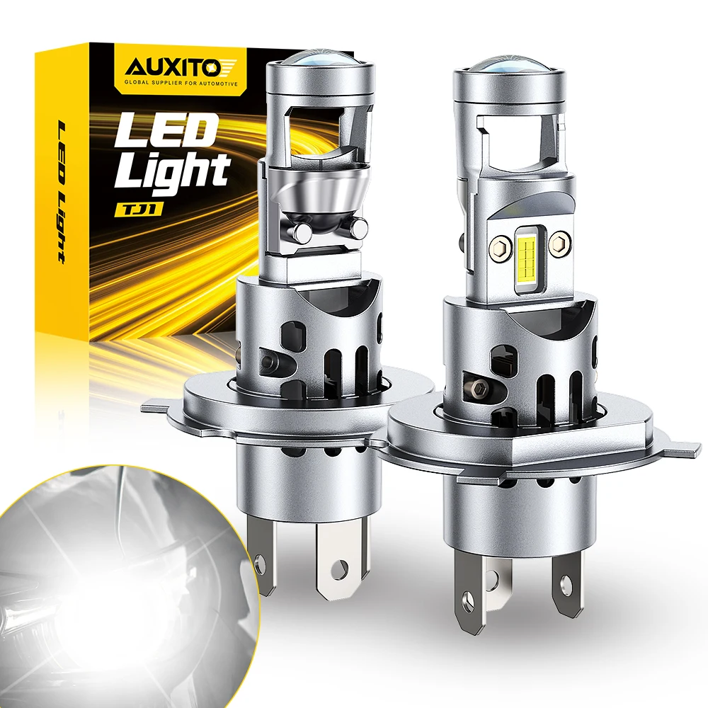 

2 шт. AUXITO H4 светодиодная лампа проектора с линзой Canbus 6500K Hi/Low Beam для Toyota vitz Honda fit civic Audi a6 c6 Subaru outback
