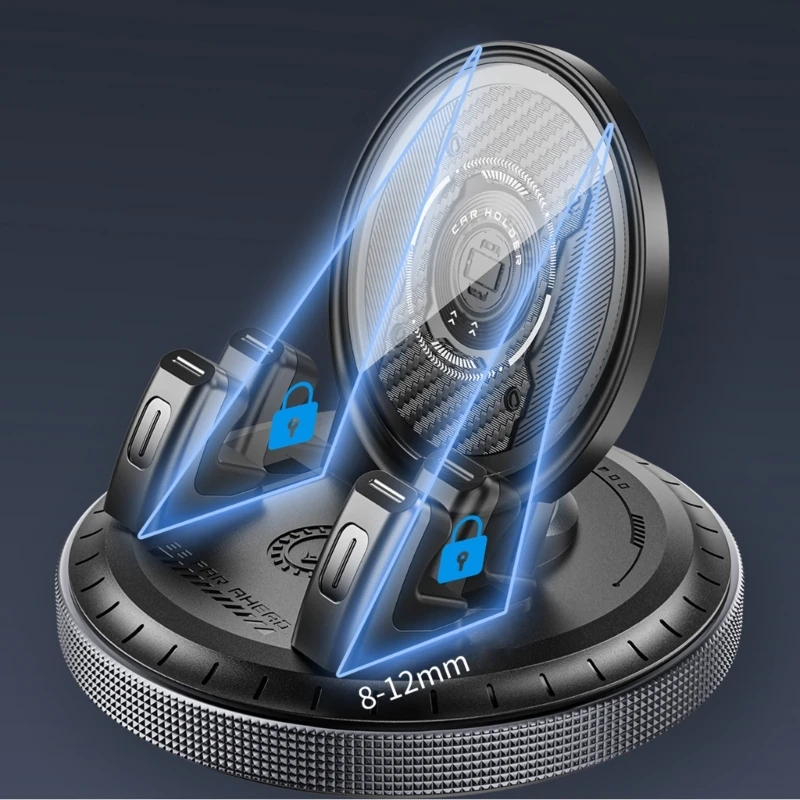  360 Degree Rotating Phone Stand Easy Installation Brackets for Most Cellphone