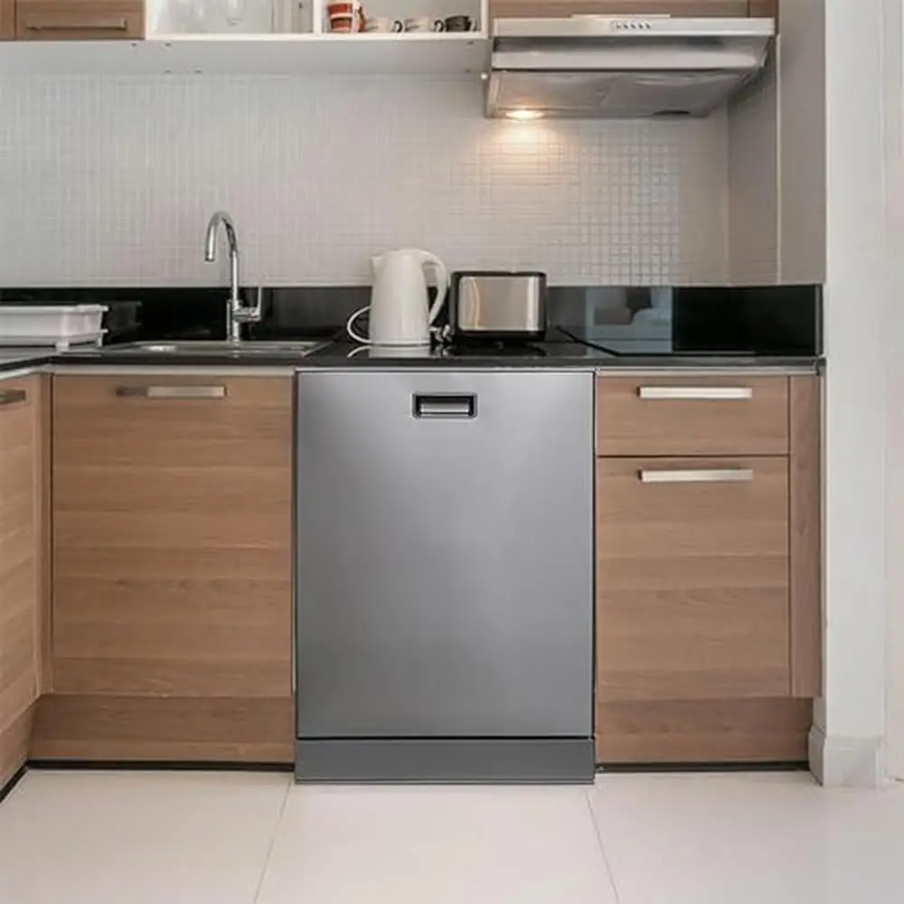 24 "تحكم في غسالة الأطباق 3 رف 15 مكان 3.4 جرام هادئ 51 ديسيبل نجم الطاقة لوحة اللمس الفضية حماية الفائض أذرع مزدوجة منخفضة