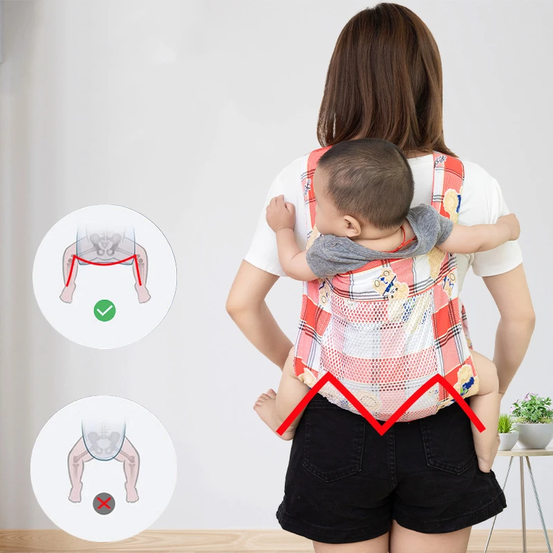 Carrier Baby Old-fashioned Traditional Four-Paw Strap Front and Rear Dual-purpose Front Hold Easy for Children to Go Out