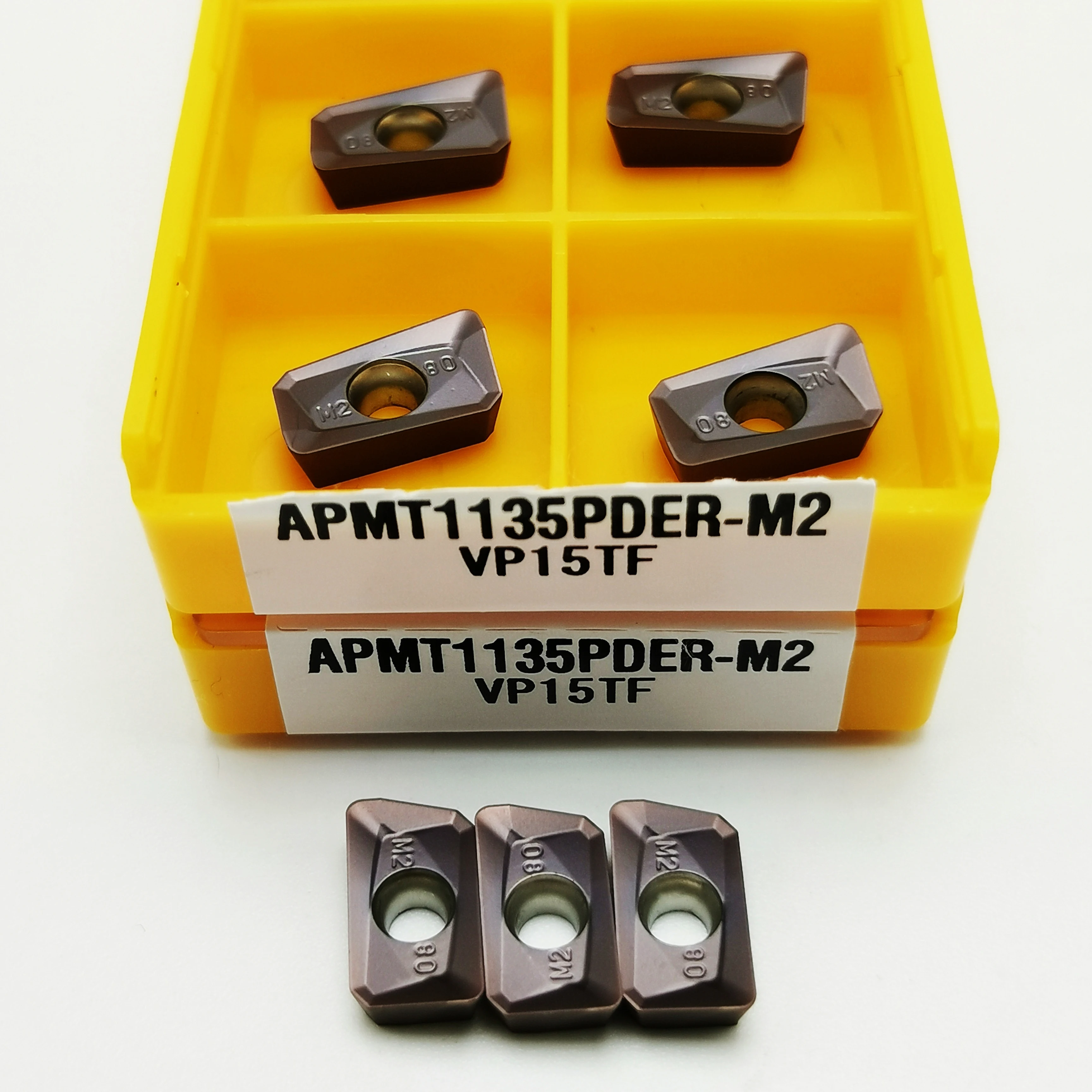 Inserto de torneado para fresadora CNC, 10 piezas, APMT1135 PDER H2 APMT1135 PDER M2 VP15TF