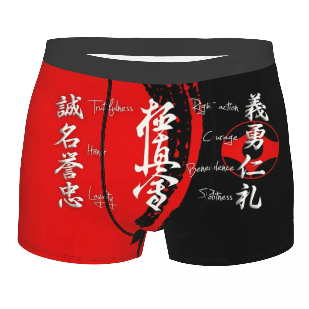 Custom Cool Kyokushin Karate Bushido Values Boxers Shorts Panties Men\'s Underpants Stretch Martial Arts Briefs Underwear