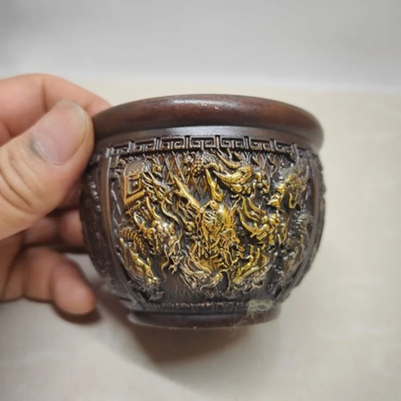Antiqued multi-fortune mythical animal incense burner craft ornament for home entrance