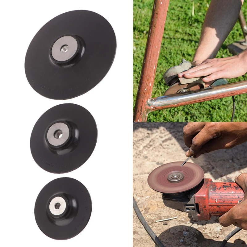 High Quality 4-7'' M10/M14 Thread Backing Pad ABS Plastic Back Pad Round Grinding Discs For Angle Grinder Sanding Sander