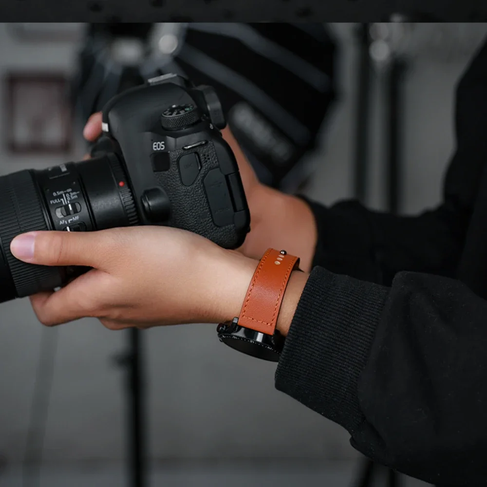 Correa de cuero de 22mm y 20mm para Samsung Galaxy Watch 7/6/5/4 Gear S3 Amazfit GTR/GTS, Correa Huawei Watch GT5 Pro