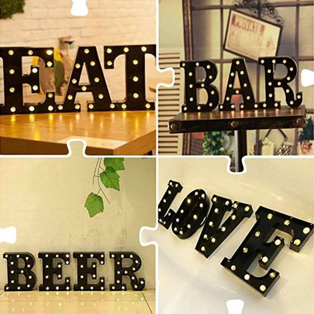 

Indoor Outdoor Letter Light Front Wall Letter Light Versatile Led Alphabet Number Lights Waterproof Battery Powered for Weddings