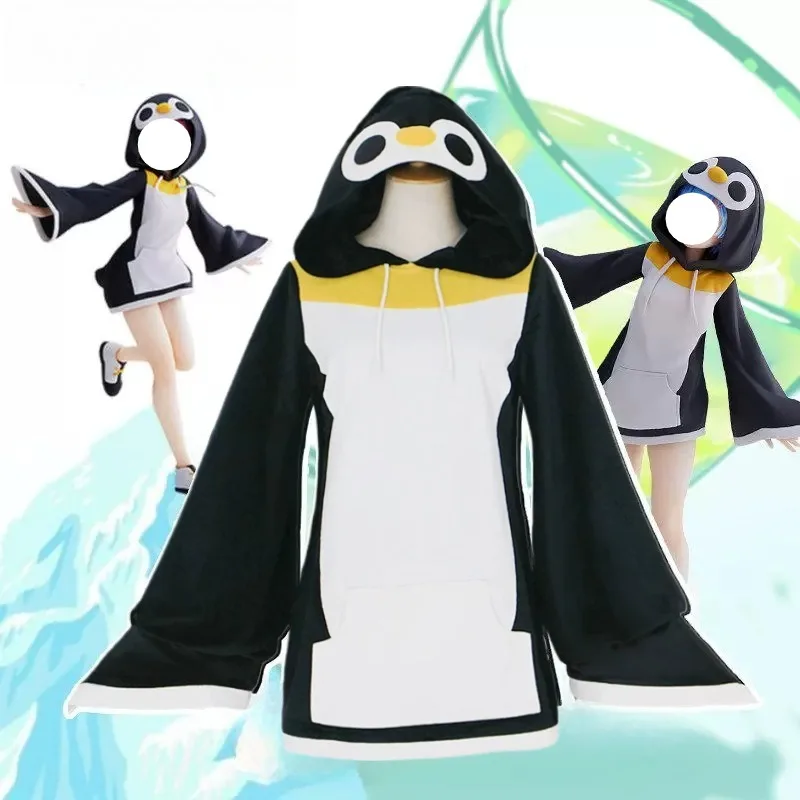 

Anime Rem Ram Cosplay Costume Cute Penguin Hooded Dress Uniform Suit for Women Halloween Carnival Party Roleplay Outfits