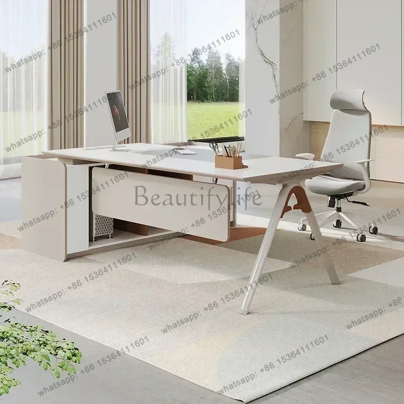 YJ Computer Desk Table Room Desks Gaming Tables Office Furniture Tables 220cm Luxury Modern Minimalist Fashion Manager Office De