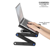 Adjustable Portable ABS Laptop Stand Foldable Tablet Holder Notebook Desk Ipad Workstation Riser for Recliner Bed Sofa Support