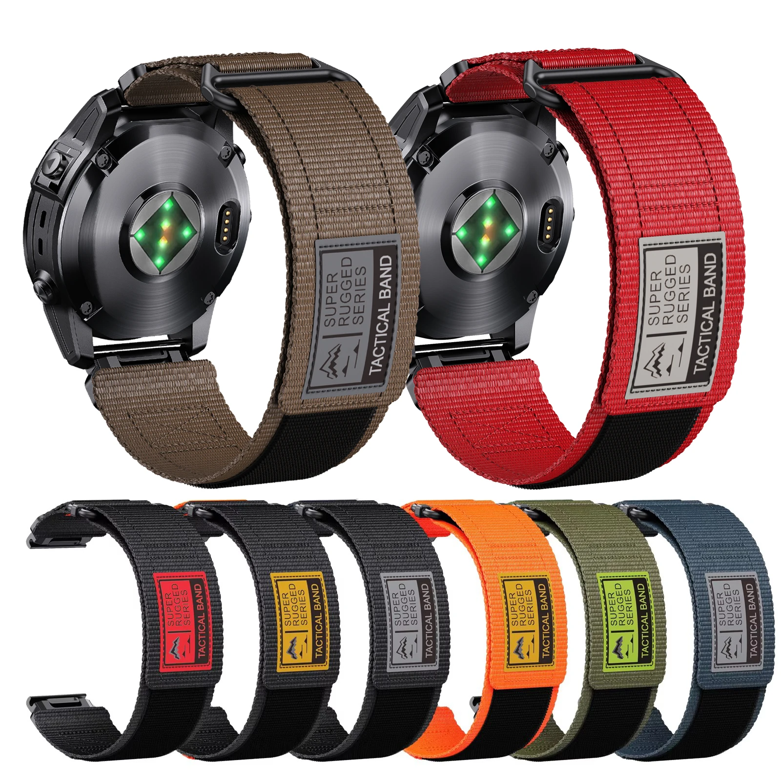 26mm QuickFit Nylon Strap For Garmin Fenix 8 51mm Fenix 7X Pro 6X Pro/Epix Pro Gen 2 51mm /Fenix 5X Tactix Braided Mk1/Mk2 Watch