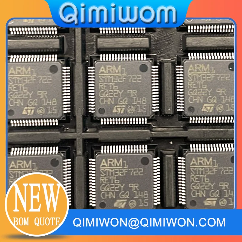 

1-10PCS/LOT STM32F722RET6 STM32F722RE STM32F722 STM32F STM32 STM 32F722RET6 IC MCU 32BIT 512KB FLASH QFP-64 New Stocks IC Chip