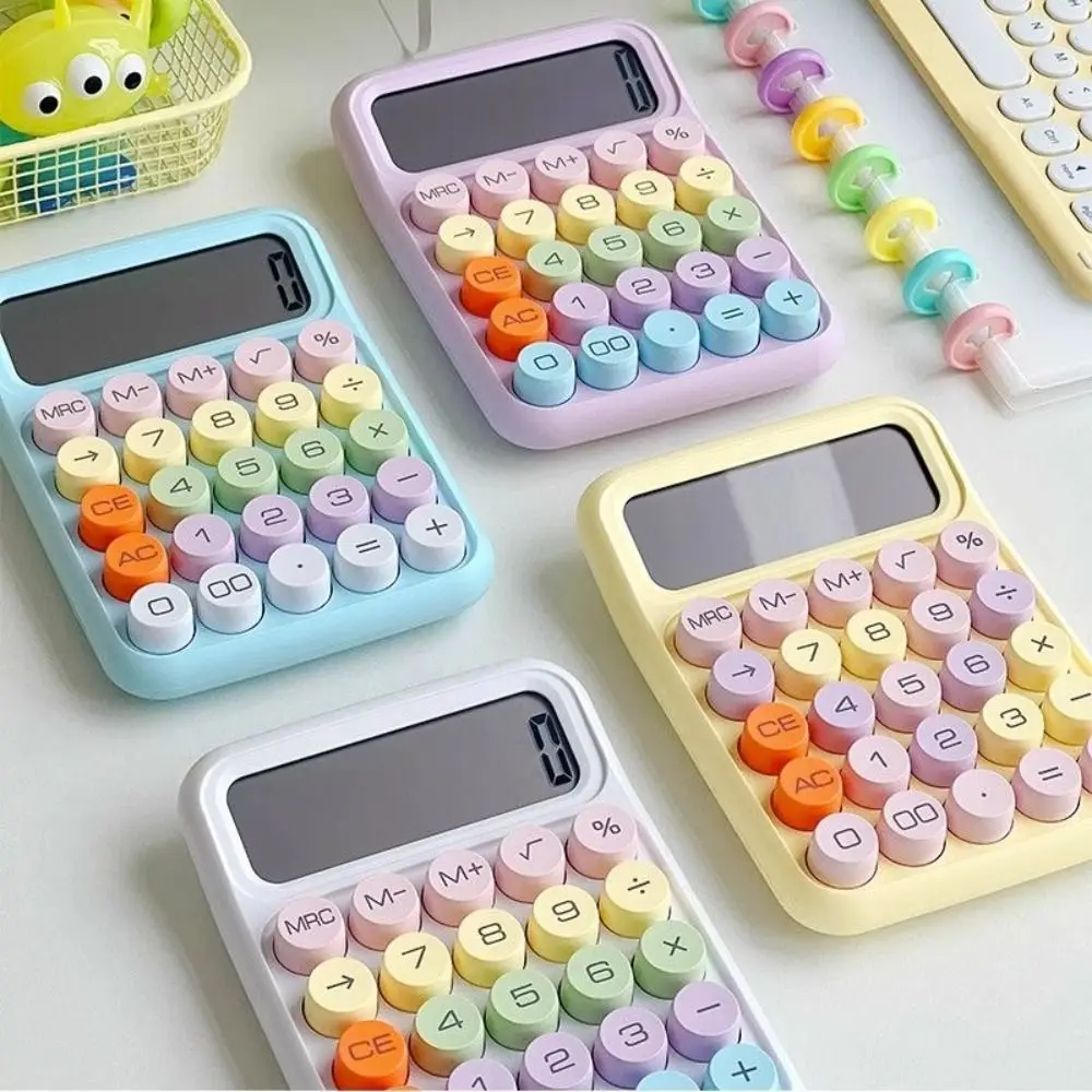 New ABS Mechanical Keyboard Calculator Multifunctional Learning Supplies Calculator Stationery Electronic Calculator