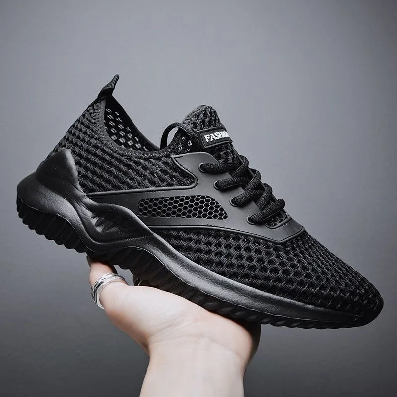 Men Casual Shoes 2026 New Arrival Breathable Lightweight Soft Sole Walking Shoes Sneakers Breathable Elastic Band Air Mesh Shoes