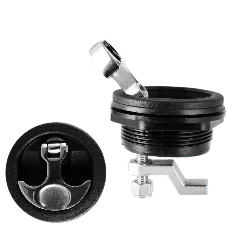 Yacht Recessed Floor Handle, Rust-proof & Corrosion-resistant, 316 Stainless Steel Deck Round Latch Accessory Tool
