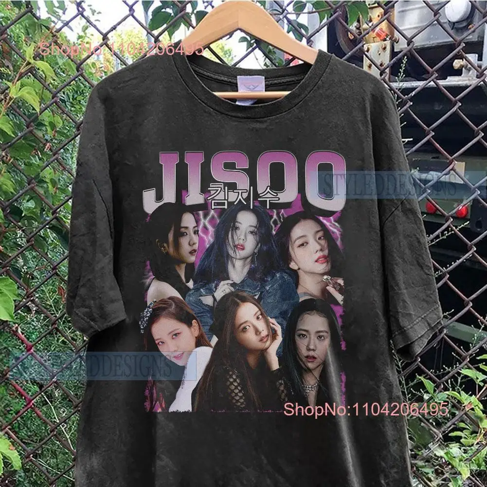 Limited Jisoo T shirt Kim Ji soo Oversize Sweatshir long or short sleeves