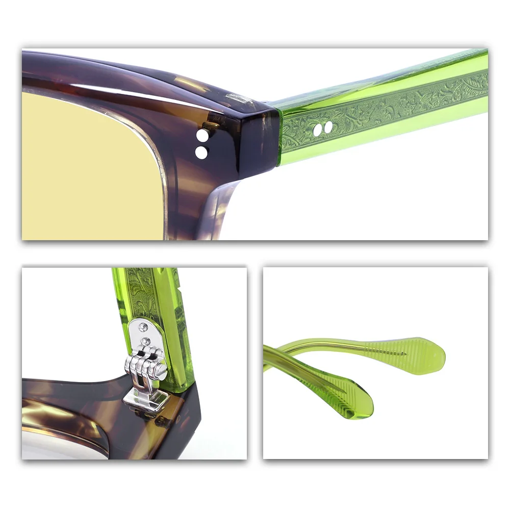 UV400 Protection Sunglasses for Men and Women Retro Style Acetate  Frame Polarized Lens for Driving Lightweight Comfortable